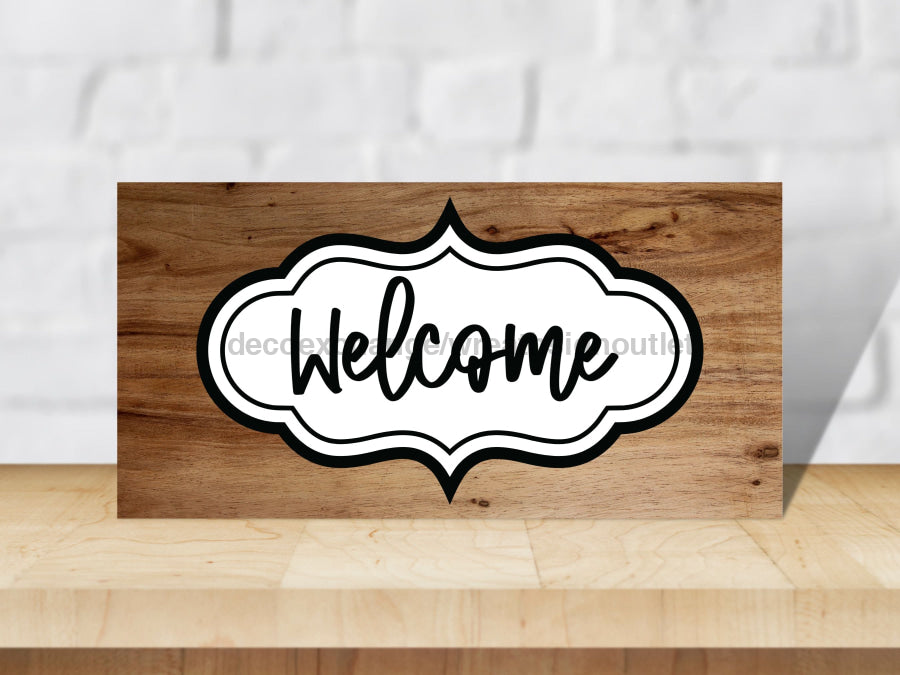 Every Day Welcome 6x12" Metal Wreath Sign - DECOE-4084