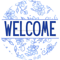 Thumbnail for Everyday Door Hanger Welcome Dco - 01383 - Dh 18’ Round Wood