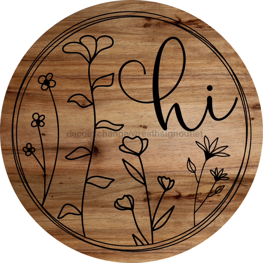 Everyday Door Hanger Welcome Dco - 01384 - Dh 18’ Round Wood