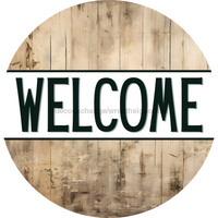 Thumbnail for Everyday Door Hanger Welcome Dco - 01398 - Dh 18’ Round Wood