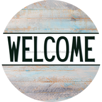 Thumbnail for Everyday Door Hanger Welcome Dco - 01402 - Dh 18’ Round Wood