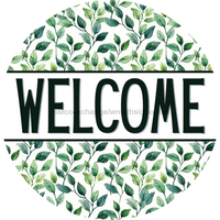 Thumbnail for Everyday Door Hanger Welcome Dco - 01406 - Dh 18’ Round Wood