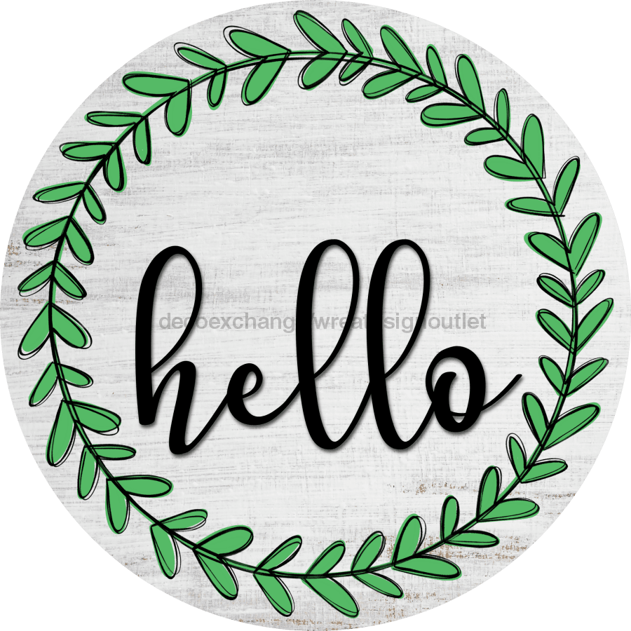 Everyday Door Hanger Wreath Dco-01203-Dh 18 Round Wood