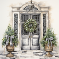 Thumbnail for Everyday Floral 10x10" Metal Wreath Sign - OAW-0066