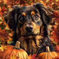 Thumbnail for Fall Dog Wall Art, MB-00026, Sign For Wreath, 10x10