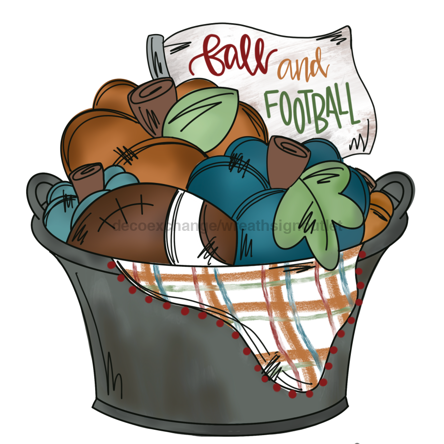 Fall Football Door Hanger Mj-W-00026 22‚Äô Wood