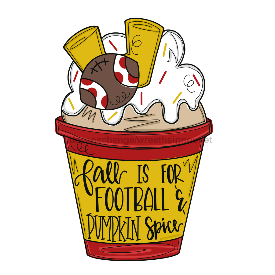 Fall Football Door Hanger Mj-W-00033 22‚Äô Wood