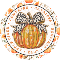 Thumbnail for Fall Pumpkin Sign, DECOE-5266-D, Sign For Wreath, 10