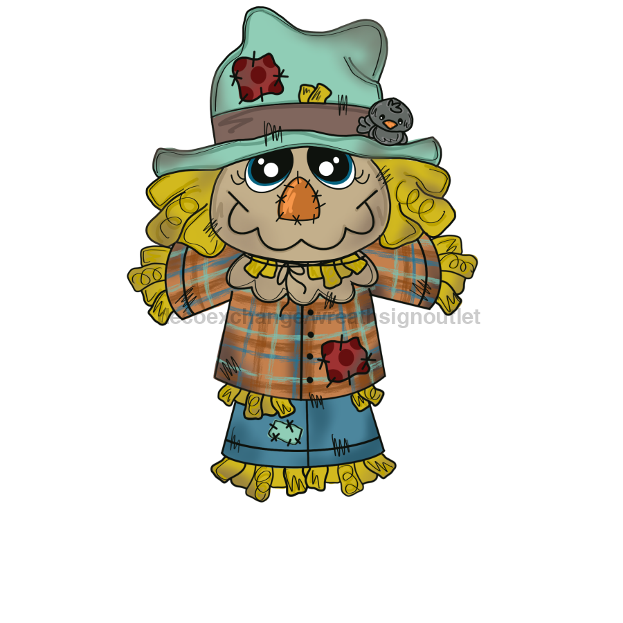 Fall Scarecrow Door Hanger Mj-W-00027 22‚Äô Wood