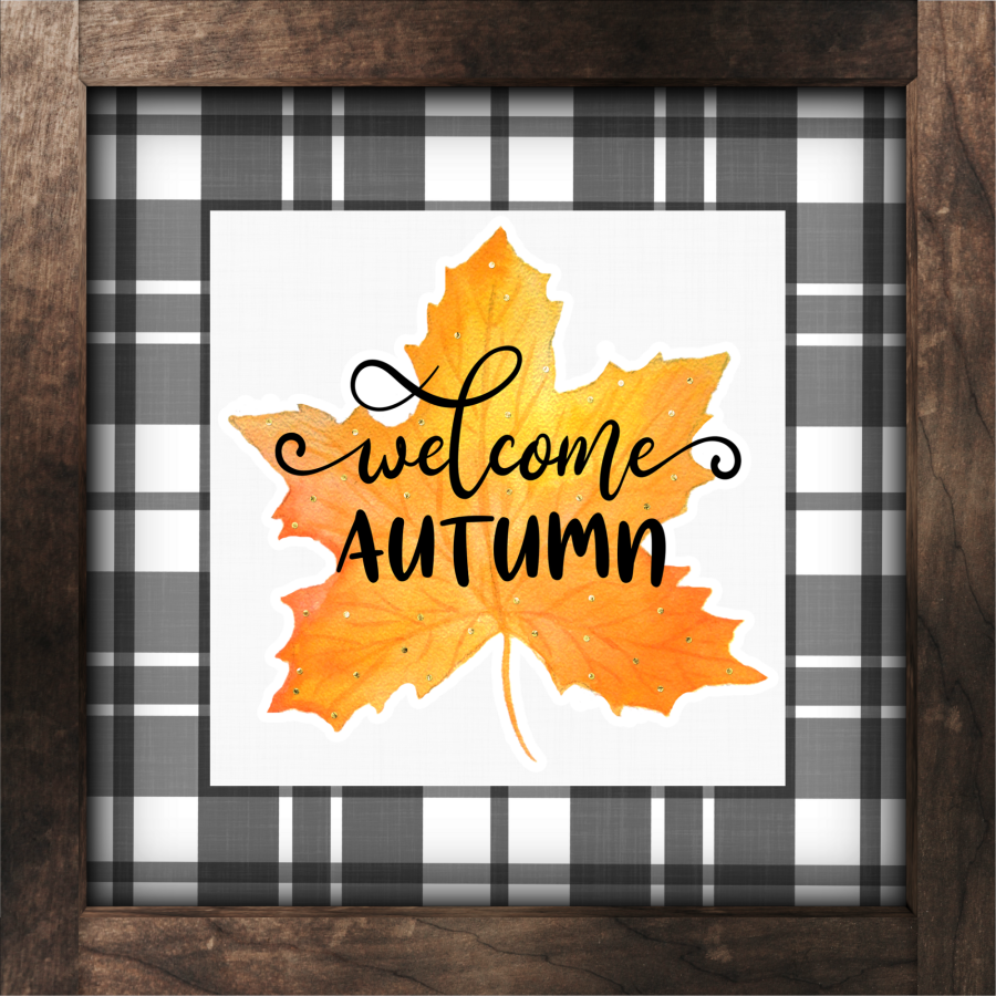 Fall Autumn 10x10" Metal Wreath Sign - DECOE-4545