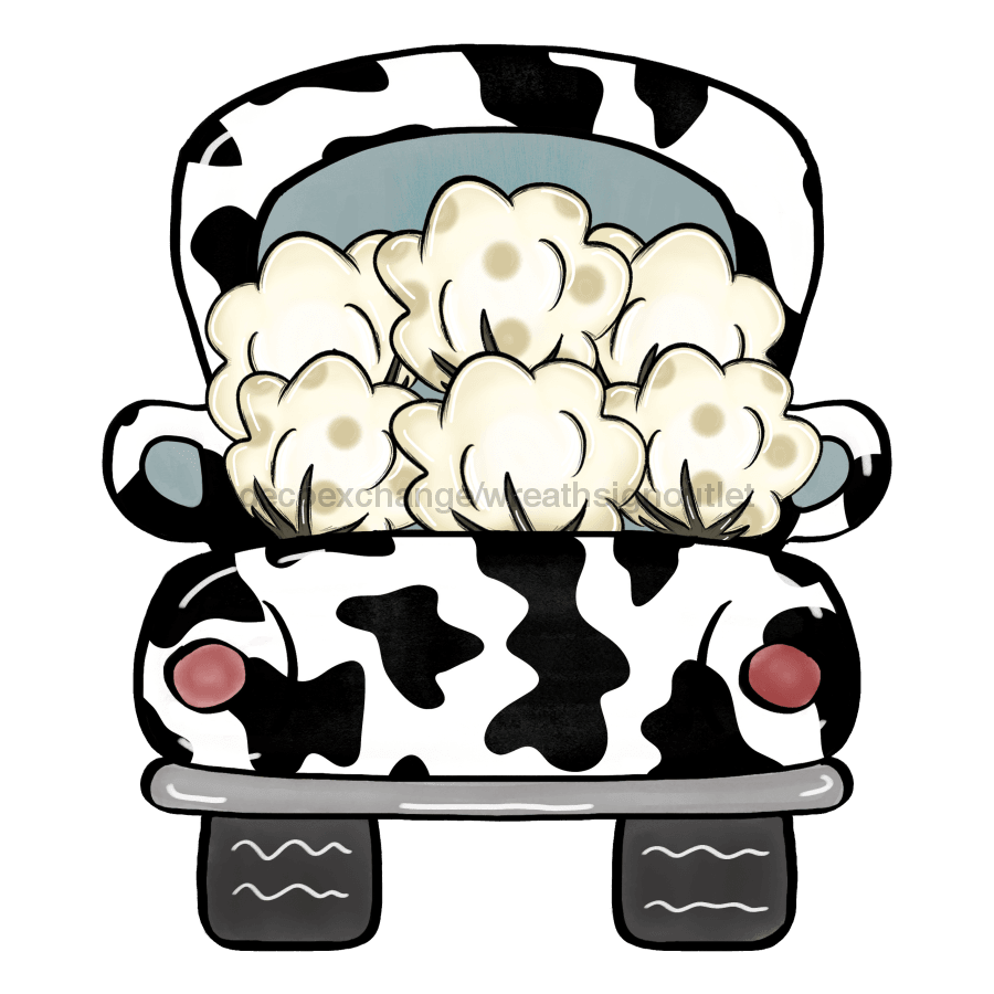Fall Sign, Cotton Truck Sign, Cow print sign, wood sign, DECOE-W-045 - DecoExchange¬Æ