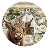 Thumbnail for Fall Cow 18" Wood Door Hanger - DECOE-4599-DH