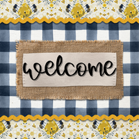 Thumbnail for Fall Everyday Bee 10x10" Metal Wreath Sign - DECOE-4557