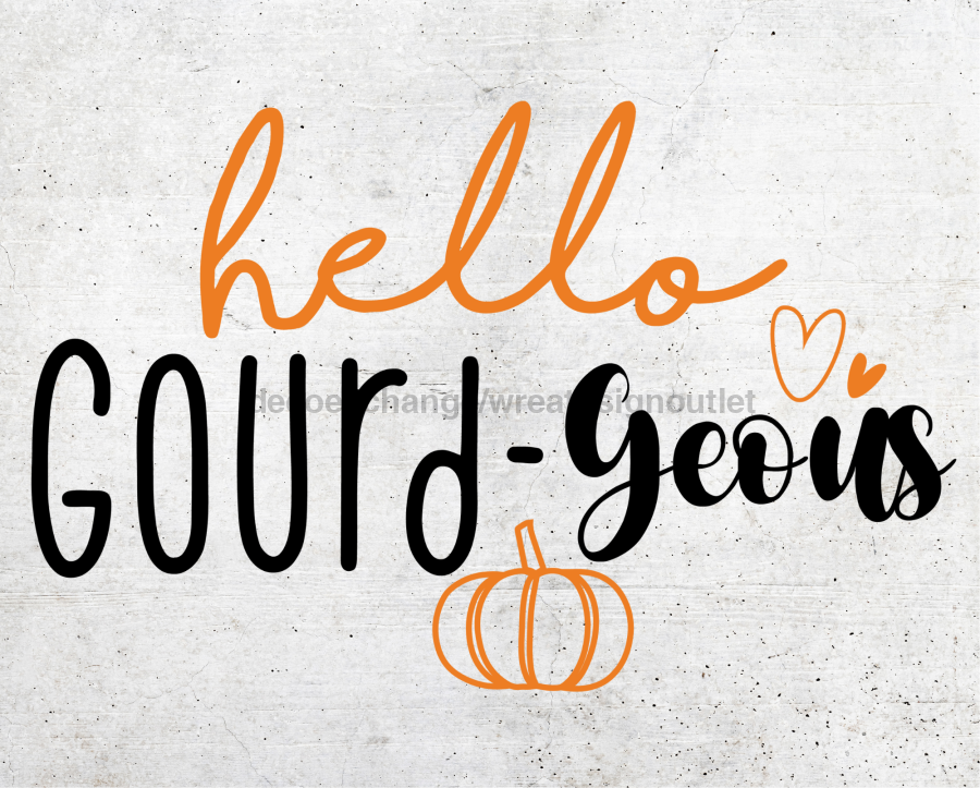 Fall Pumpkin 8x10" Metal Wreath Sign - DECOE-4516