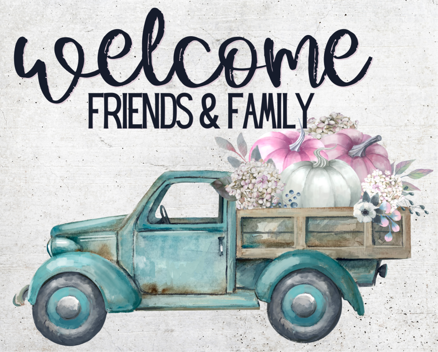 Fall Pumpkin 8x10" Metal Wreath Sign - DECOE-4521