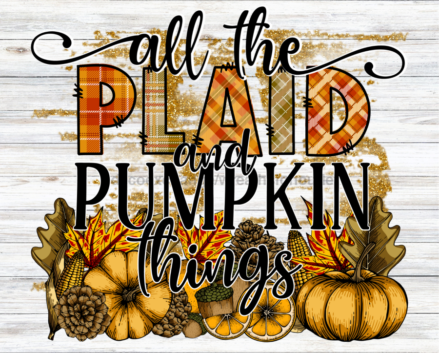 Fall Pumpkin 8x10" Metal Wreath Sign - DECOE-4524