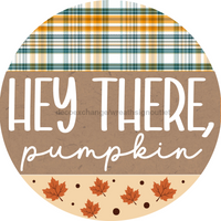 Thumbnail for Fall Pumpkin 10" Metal Wreath Sign - DECOE-4544