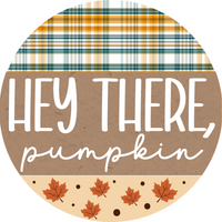 Thumbnail for Fall Pumpkin 8" Metal Wreath Sign - DECOE-4544-B