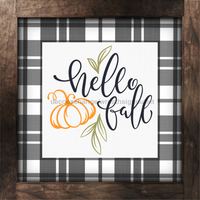 Thumbnail for Fall Pumpkin 10x10" Metal Wreath Sign - DECOE-4547