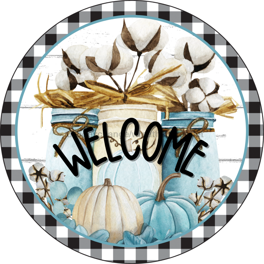 Fall Pumpkin 18" Wood Door Hanger - DECOE-4550-DH