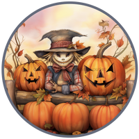 Thumbnail for Fall Sign, Scarecrow Sign, DCO-00487, Sign For Wreath, 10