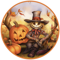 Thumbnail for Fall Sign, Scarecrow Sign, DCO-00489, Sign For Wreath, 10
