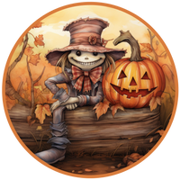 Thumbnail for Fall Sign, Scarecrow Sign, DCO-00490, Sign For Wreath, 10