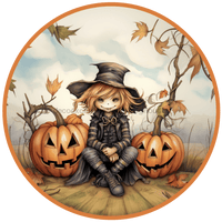 Thumbnail for Fall Sign, Scarecrow Sign, DCO-00491, Sign For Wreath, 10