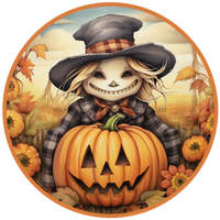 Thumbnail for Fall Sign, Scarecrow Sign, DCO-00493, Sign For Wreath, 10