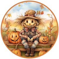Thumbnail for Fall Sign, Scarecrow Sign, DCO-00494, Sign For Wreath, 10