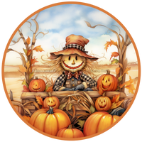 Thumbnail for Fall Sign, Scarecrow Sign, DCO-00495, Sign For Wreath, 10