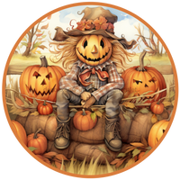 Thumbnail for Fall Sign, Scarecrow Sign, DCO-00496, Sign For Wreath, 10
