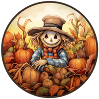 Thumbnail for Fall Sign, Scarecrow Sign, DCO-00498, Sign For Wreath, 10