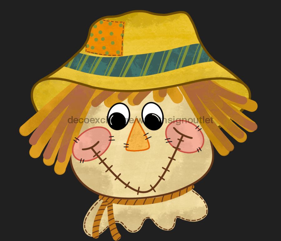 Fall Sign, Scarecrow Face Sign, wood sign, DECOE-W-038 door hanger, fall