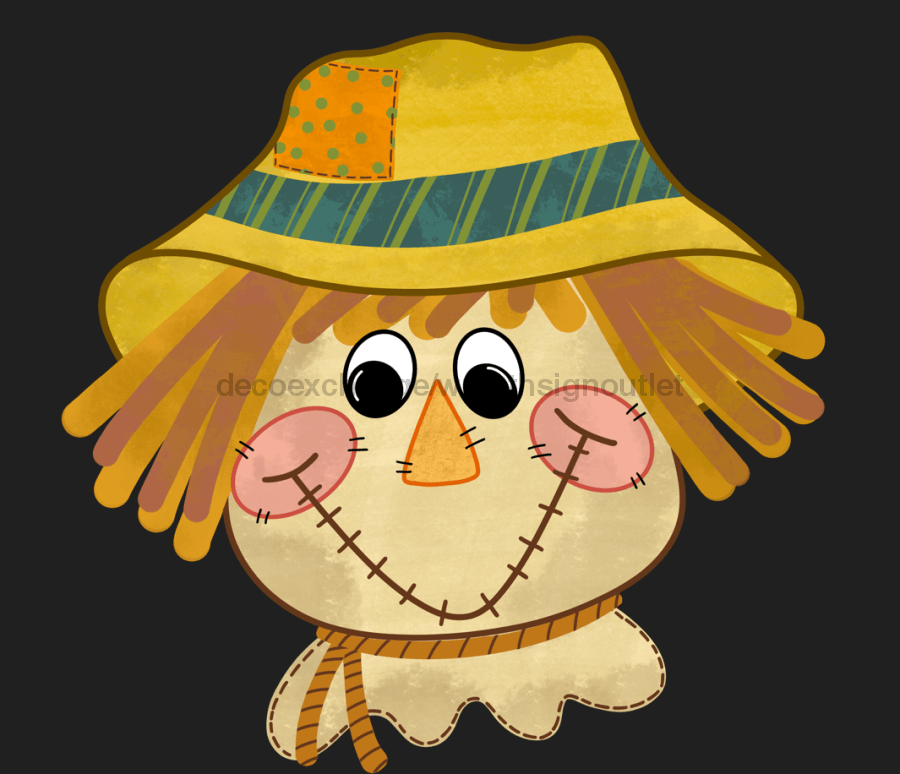 Fall Sign, Scarecrow Face Sign, wood sign, DECOE-W-038 - DecoExchange¬Æ