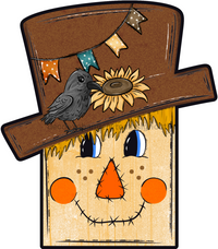 Thumbnail for Fall Scarecrow 22" Wood Door Hanger - Decoe-w-90084-DH