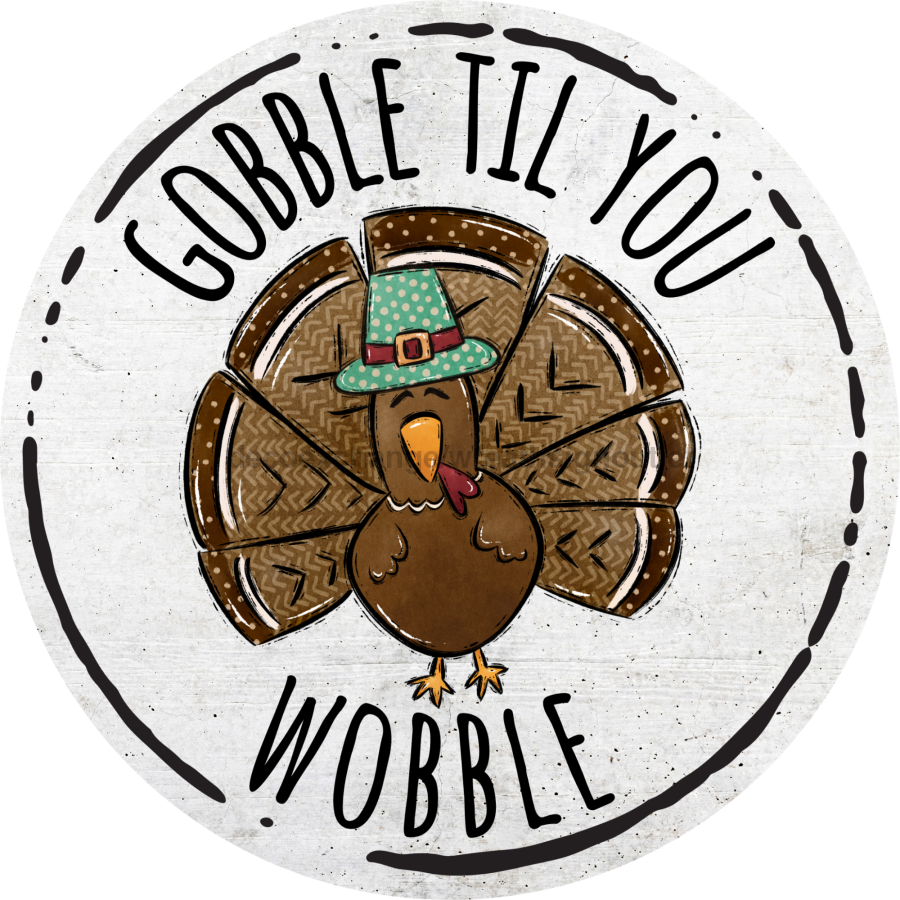 Fall Thanksgiving 8" Metal Wreath Sign - DECOE-4531-B