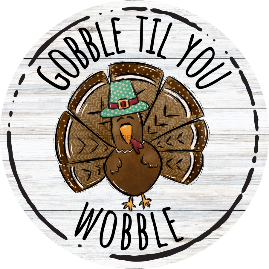 Fall Thanksgiving 8" Metal Wreath Sign - DECOE-4532-B