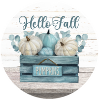 Thumbnail for Fall Thanksgiving 10" Metal Wreath Sign - DECOE-4540