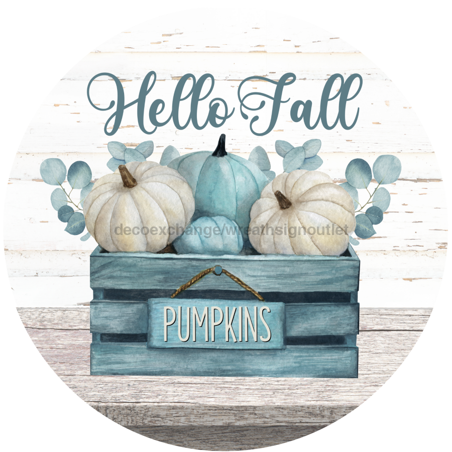 Fall Thanksgiving 12" Metal Wreath Sign - DECOE-4540-A