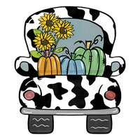Thumbnail for Fall Sign, Fall Truck Sign, Cow print sign, wood sign, DECOE-W-040 - DecoExchange¬Æ