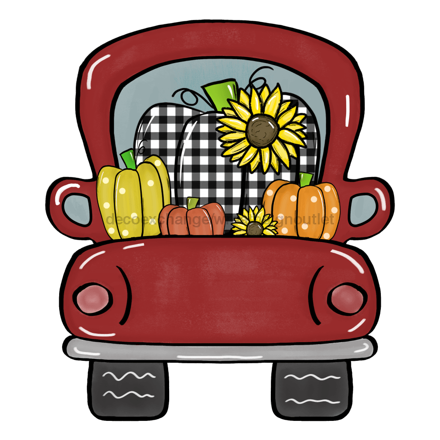 Fall Sign, Fall Truck Sign, wood sign, DECOE-W-043 - DecoExchange¬Æ