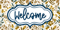 Thumbnail for Fall Welcome 6x12" Metal Wreath Sign - DECOE-4515