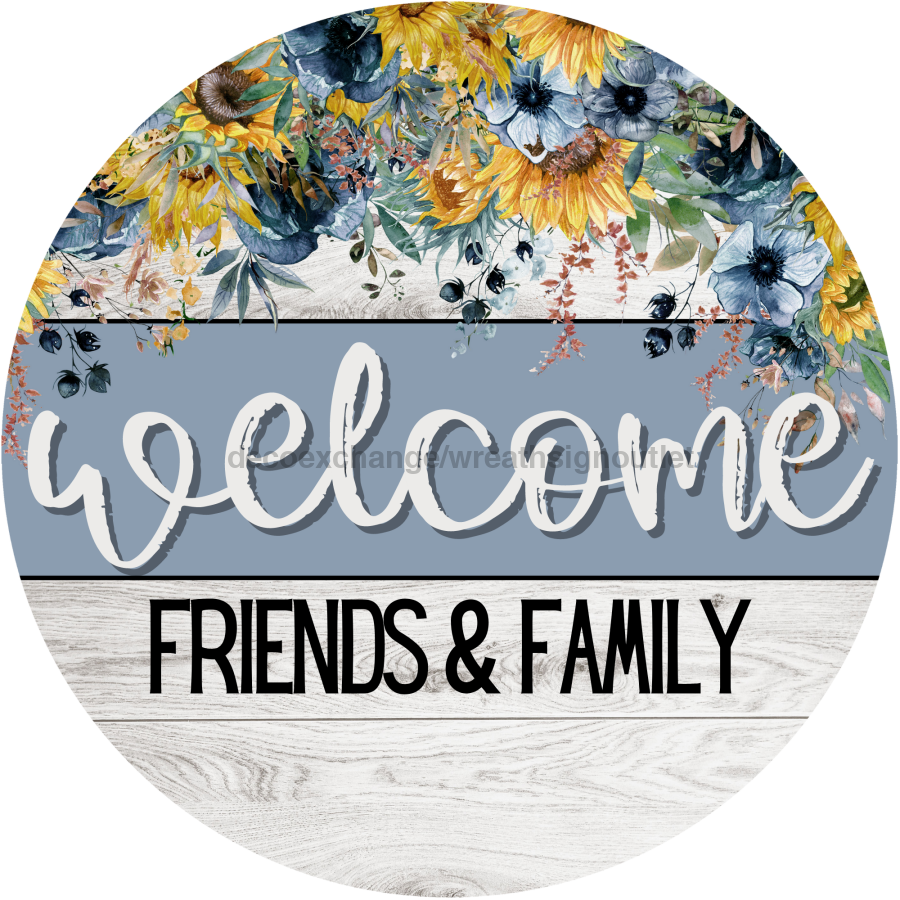 Fall Welcome 8" Metal Wreath Sign - DECOE-4555-B