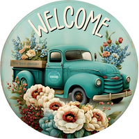Thumbnail for Fall Welcome 8" Metal Wreath Sign - DECOE-4559-B