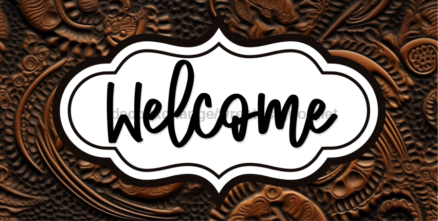 Fall Welcome 6x12" Metal Wreath Sign - DECOE-4571