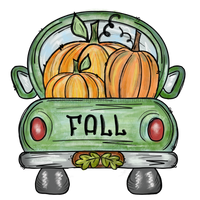 Thumbnail for Fall Truck with Pumpkins, wood sign, DECOE-W-001 - DecoExchange¬Æ