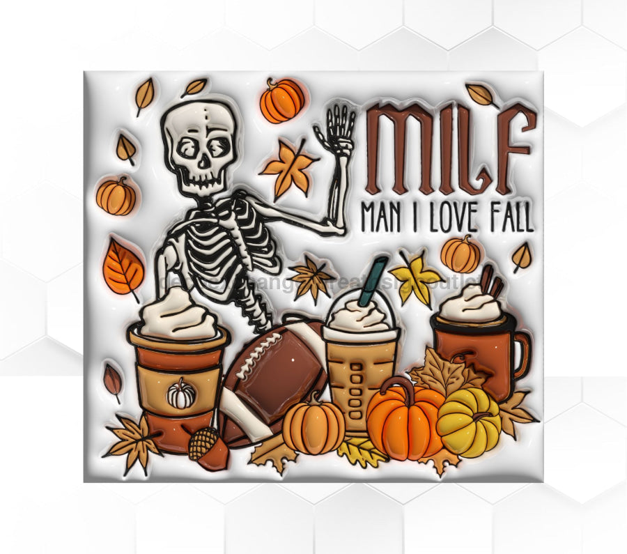 Fall Tumbler, MILF Tumbler, 20 oz Skinny Tumbler - DECOETUMBLER-337