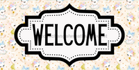 Thumbnail for Fancy Easter Welcome Sign, DCO-01259, Sign For Wreath, 6x12