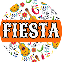 Thumbnail for Fiesta Orange Fiesta 10" Metal Wreath Sign - DBJ-0004